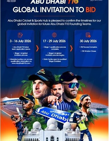GLOBAL TEAM INVITATION-TO-BID OPENS ON 3 JULY AS ABU DHABI T10 FRANCHISE PROCUREMENT ENTERS LANDMARK PHASE