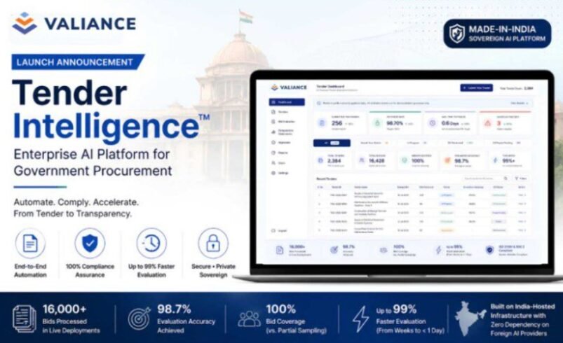 Valiance Solutions Launches Tender Intelligence, an Enterprise SaaS for Government Procurement